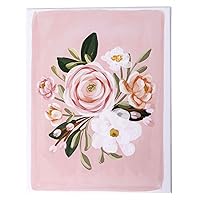 Floral Assorted Cards | Pack of 20 Blank Cards with Envelopes | All Occasion Greetings | 4 Assorted Designs with Glitter Accents | Boxed Set for Personalized Notes | 4.25