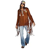 Dreamgirl Adult Mens Hippie Costume, 60s Rock Star Hippie Dude Halloween Costume