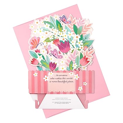 Hallmark Paper Wonder Musical Pop Up Birthday Card with Motion (Butterflies and Flowers)