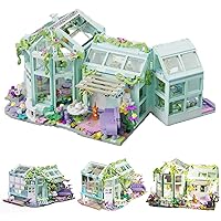 CAEROKEERL，Flower House Building Set，Compatible with Lego Flower， Garden Mini Block Toy with LED Lights，Nice Gift with Beautiful Box for Girls，8-12 and Building Blocks Lover (782 Pieces).