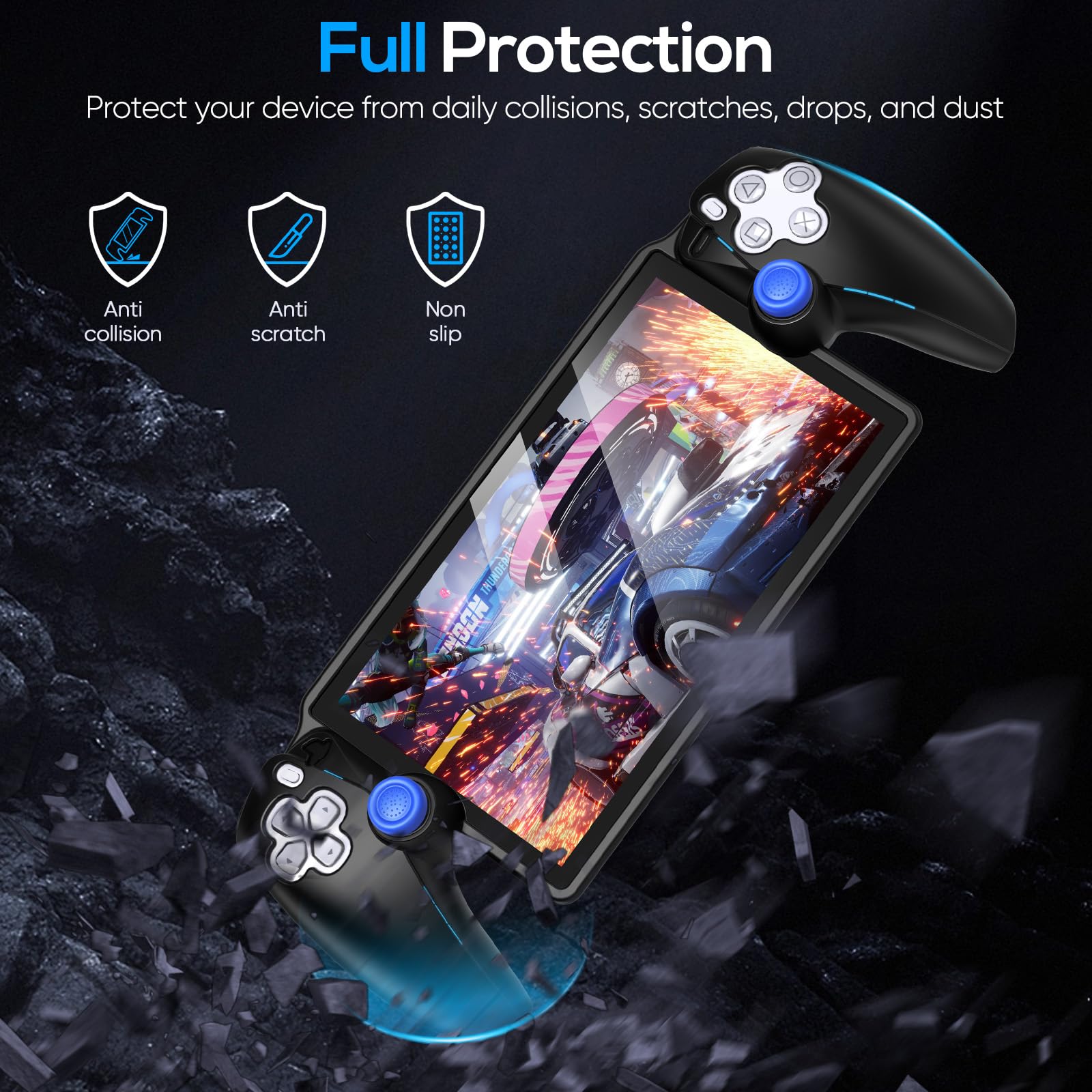  Protective Case for Playstation Portal Remote Player - Soft  Silicone Protective Skin Cover with Thumb Joystick Caps Game Accessories  Kit for PS5 Portal 2023 : Video Games