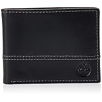 Timberland Men's Leather Passcase Trifold Wallet Hybrid