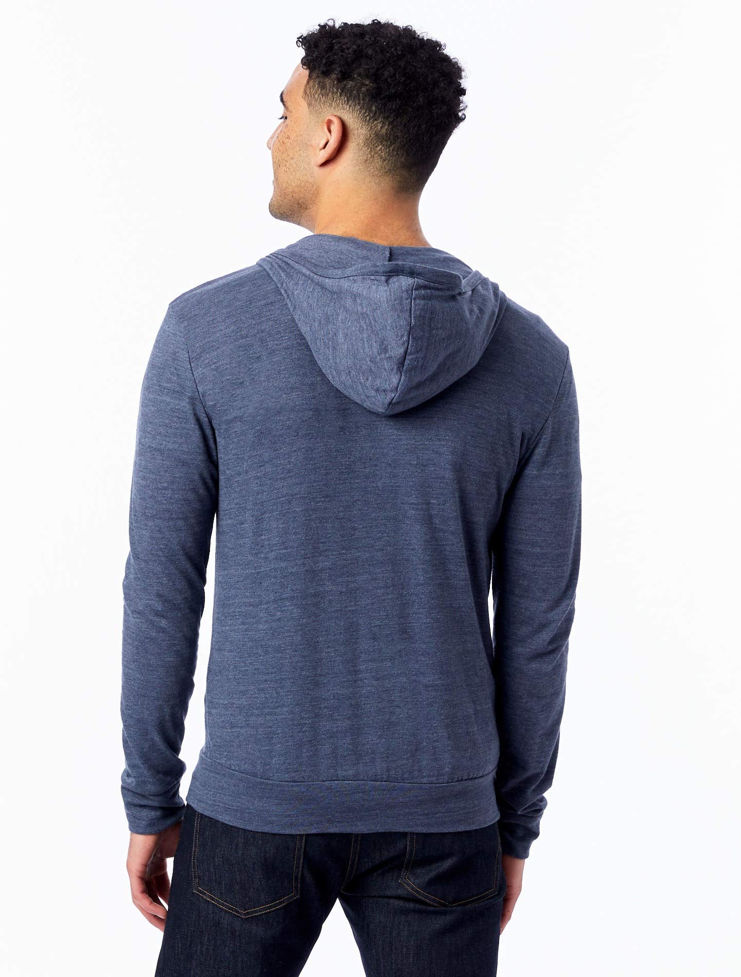 Alternative Men's Hoodie, Eco Zip Up Camo Triblend Jersey Hooded Sweatshirt