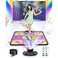 Dance Mat, Eletrionic Dance Mat with Multiple Modes, Non-Slip Dance Mat for TV with HD Camera, Musical Dance Game Mat for Girls Boys, Christmas/Birthday/Valentine's Day Gifts for Kids Adults