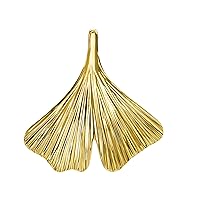 JEVELION Gold Anhänger mit Ginkgo-Blatt Anhänger Gold für Damen als Kettenanhänger mit Schmuck-Etui + Zertifikat