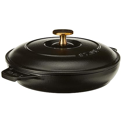 Staub Cast Iron 7.9-inch Round Covered Baking Dish - Matte Black, Made in France