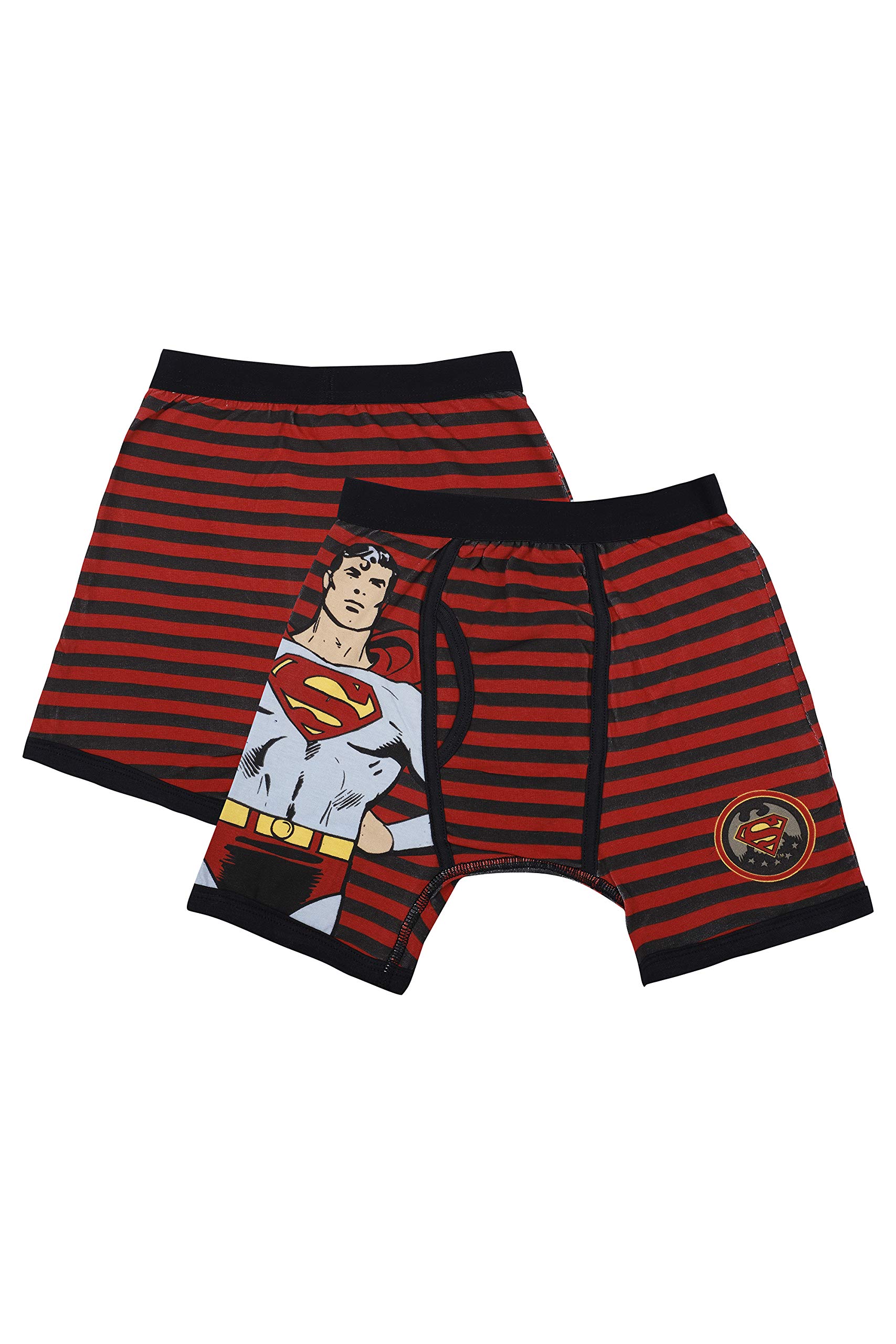 DC Comics Boys' Little Batman 2 Pack Vintage Superman Boxer Brief Underwear