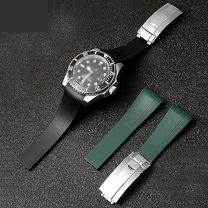 RAYESS Rubber Silicone Watchband 20mm 21mm For Rolex submariner daytona DEEPSEA Oysterflex rolex-Strap Watches Band GMT bracelet watch