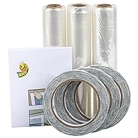 Duck Brand Rolled Indoor Window Insulation Kit, 62 in. x 630 in, Clear, Covers Up to 15, 3' x 5' Windows, 15-Pack (288069)