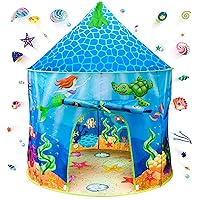 Under The Sea Kids Pop Up Tent - Mermaid Pop Up Kids Tent, Indoor Playhouse Tent for Girls and Boys with Kids Play Tent Storage Carry Bag, Toy Outdoor Indoor Tent for Kids, Toddler Tent