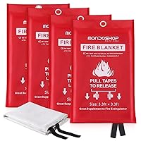 Fire Blanket for Home Kitchen Emergency - Fire Suppression Blanket Fireproof Blanket Fire Retardant Blankets for Car, Fireplace, Camping, Picnic, Grill