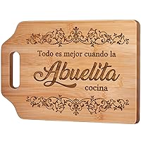 Abuelita Gifts in Spanish - Engraved Bamboo Cutting Board - Gifts for Abuelita, Regalo Para Abuelita, Abuelita Mothers Day Gifts, Abuelita Christmas Gifts
