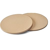 Napoleon Personal Sized Pizza Baking Stone Set - BBQ Grill Accessories, Two 10-inch Personal Pizza Baking Stones, Stone Oven Pizza, Pizzeria Results, Easy To Use, Use In BBQ Grill or Oven