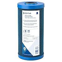 Pentair Pentek CFB-Plus10BB Big Blue Carbon Water Filter, 10-Inch, Whole House Fibredyne Modified Molded Carbon Block Replacement Cartridge, 10