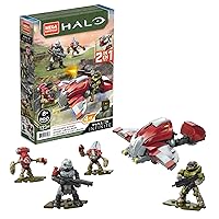 Mega Construx Halo Hijacked Ghost Vehicle Halo Infinite Construction Set, Building Toys for Kids