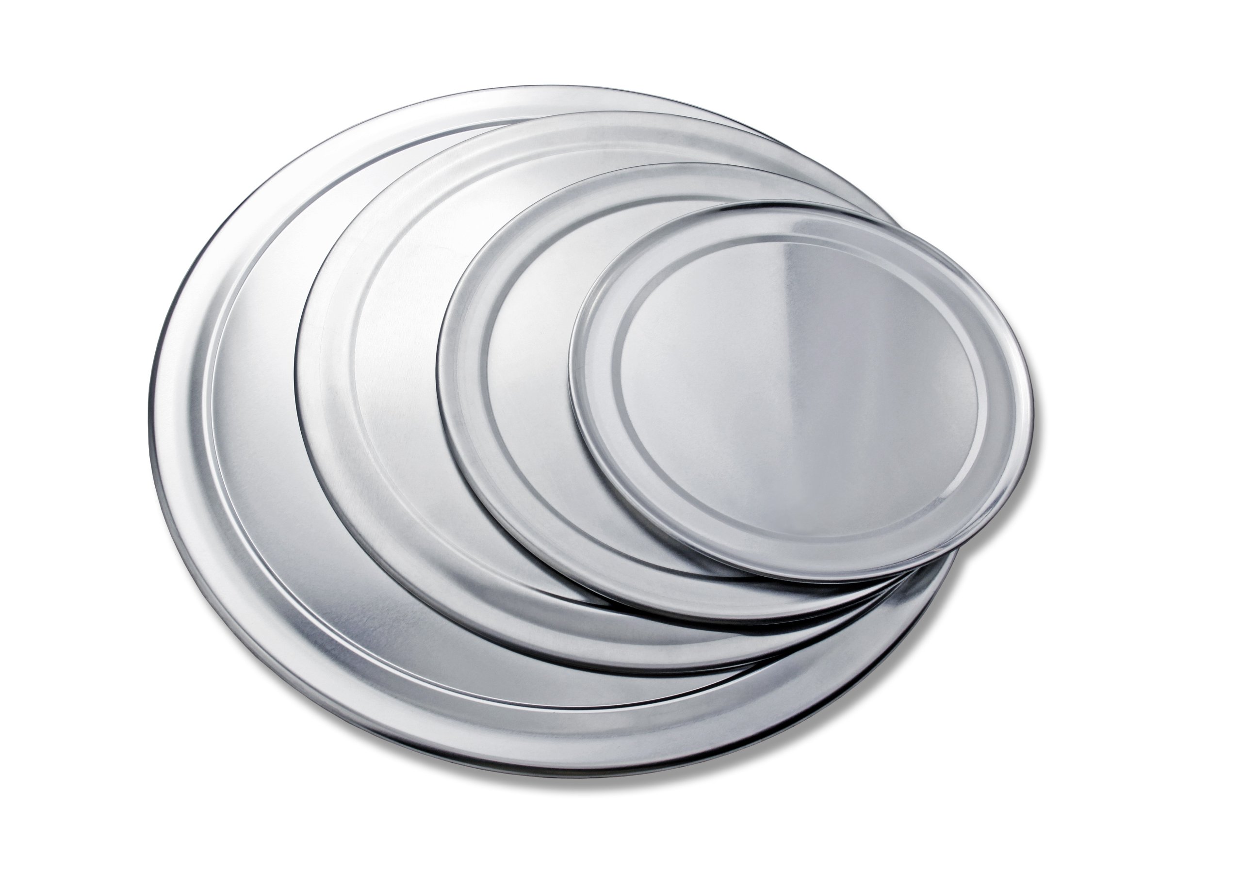 New Star Foodservice 50776 Pizza Pan/Tray, Wide Rim, Aluminum, 18 Inch