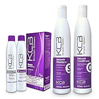 Smooth System, 2 Steps Brazilian Keratin Hair Treatment and Aftercare Shampoo and Conditioner for Smoothing and Hair Frizz Control, Keratina para Alisar el Pelo, All Hair Types