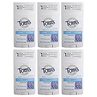 Tom's of Maine Tom’s of Maine Long Lasting Deodorant, Wild Lavender, 13.5 Ounce, Pack of 6