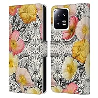 Head Case Designs Officially Licensed Micklyn Le Feuvre Collage of Flowers and Pattern Florals 2 Leather Book Wallet Case Cover Compatible with Xiaomi 13 5G