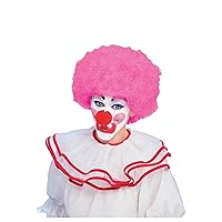Unisex Afro Wig/ Assorted Color Clown Wigs, Pink, One Size