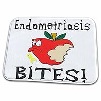 3dRose Funny Awareness Support Cause Endometriosis Mean Apple - Dish Drying Mats (ddm-120524-1)
