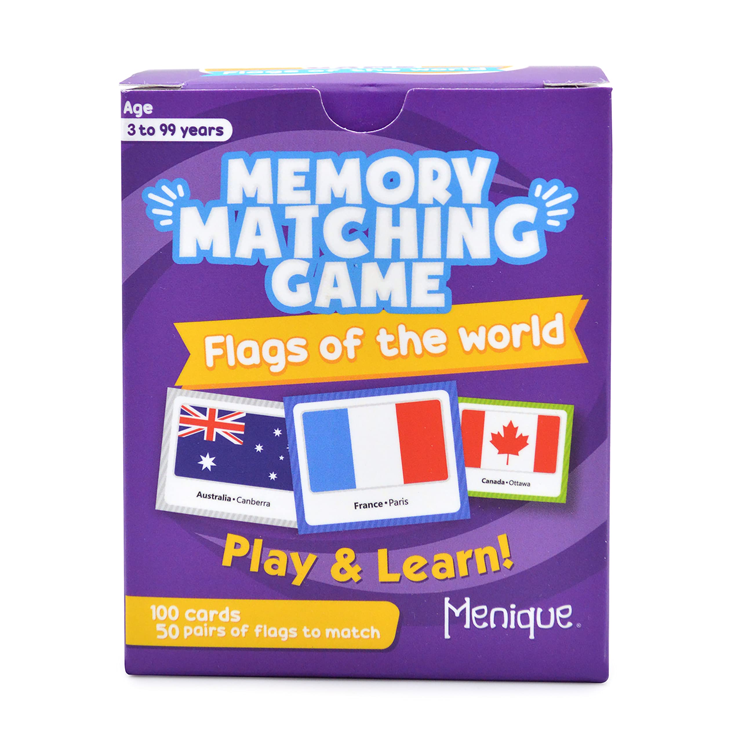 Menique, Flags of The World, Memory Matching Game