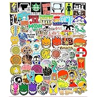 100pcs Skateboard Brand Cool Stickers Pack for Teens, Classic Brand Logo Stickers for Laptop Skate Water Bottles Phone Car Bicycle Luggage Helmet