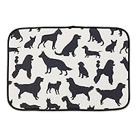Machine Washable, Ultra Absorbent Pet Mat, 12x18, Dog Silhouette