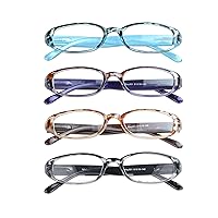 4 Pairs/5 Pairs Reading Glasses with Spring Hinge, Blue Light Blocking Glasses for Women/Men