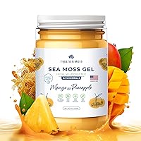 TrueSeaMoss Wildcrafted Irish Sea Moss Gel –7 Flavors- Nutritious Raw Seamoss Rich in Minerals, Proteins & Vitamins – Antioxidant Health Sea Moss, Vegan Made in USA (MANGO/PINEAPPLE, 1)