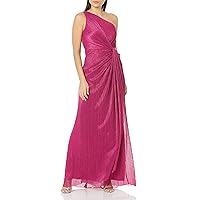 Adrianna Papell Women's Stardust Pleated Draped Gown