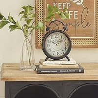Deco 79 Metal Clock with Bell Style Top, 6