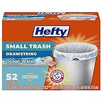 Small Trash Bags, Ocean Water Scent, 4 Gallon, 52 Count