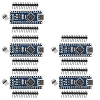 AITRIP 5pcs for Nano Board CH340/ATmega+328P Without USB Cable, Type-C Connection Compatible with Arduino Nano V3.0