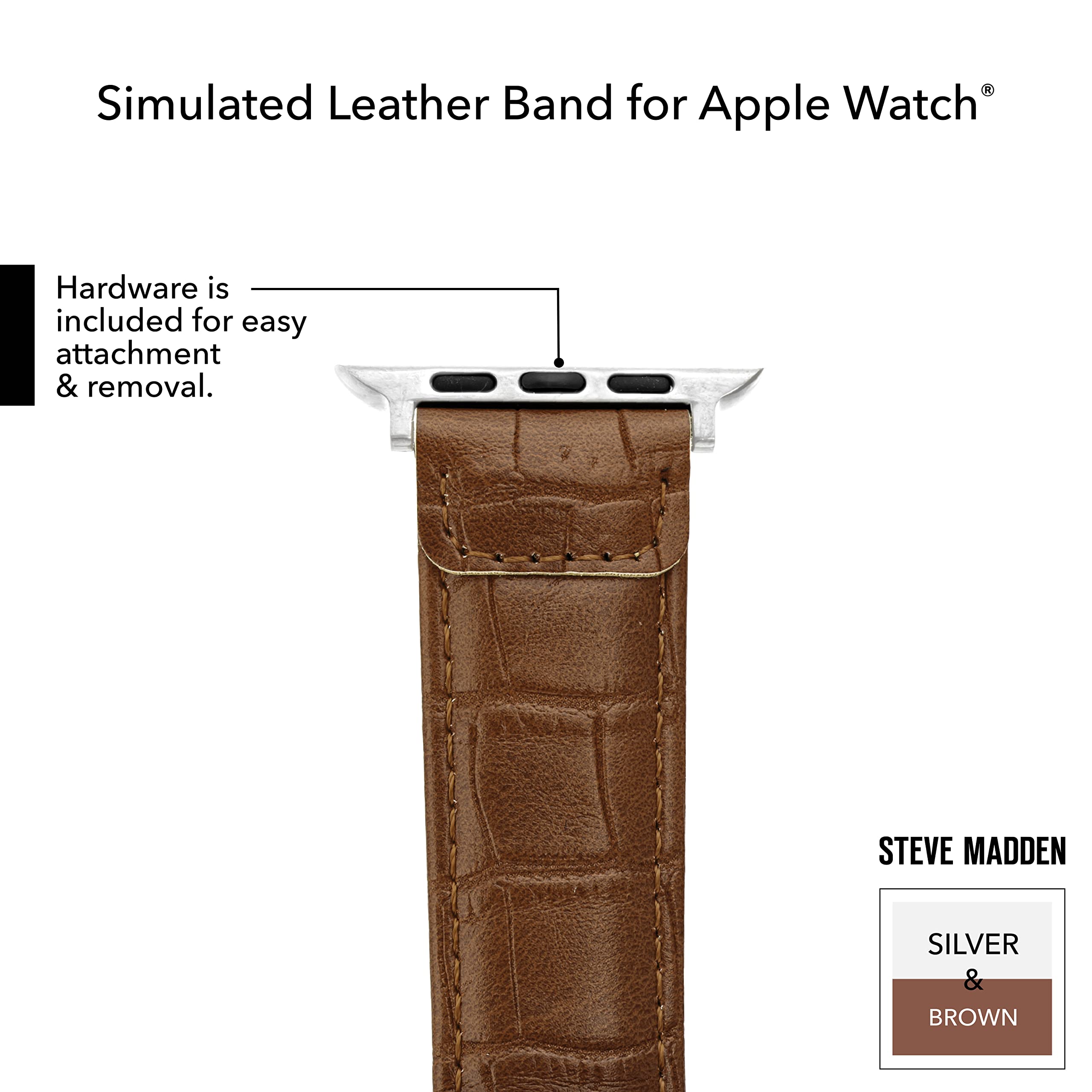 Steve Madden Fashion Croco-Grain Band for Apple Watch