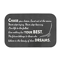 Dreambell Stainless Steel Black Engraving Metal Wallet Insert Chase Your Dream Mini Love Message Note Card
