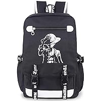 Anime Luminous Backpack Oxford Black Large Capacity School Bag Laptop Back Pack