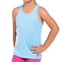 1 Pack Toddler Tank Tops Girls Baby Blue Tank Top Pack Racerback Kids Tank Tops Undershirt for Dance, Gymnastics Clothes for Girls