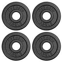 A2ZCARE Standard Cast Iron Weight Plate Set 1-Inch Center Hole for Adjustable Dumbbell, Standard Barbell - Ideal for Strength Training, Crossfit Equipment and Home Gym - Set 1.25lb, 2.5lb, 3lb, 5lb, 7.5lb, 10lb