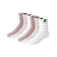 Hanes Men's Originals Supersoft, Slouch Crew Socks, Shoe Sizes 6-12, 6-Pairs, White/Beige/Gray