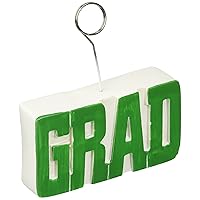 Beistle Graduate Photo/Balloon Holder, Green/White