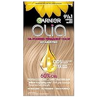 Hair Color Olia Ammonia-Free Brilliant Color Oil-Rich Permanent Hair Dye, 9 1/2.1 Lightest Ash Blonde, 1 Count (Packaging May Vary)