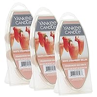 Yankee Candle White Strawberry Bellini Wax Melts, 3 Packs of 6 (18 Total)
