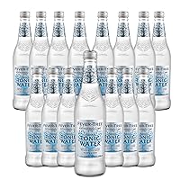 Fever Tree Light Indian Tonic Water - Premium Quality Mixer and Soda - Refreshing Beverage for Cocktails & Mocktails 500ml Bottle - Pack of 15