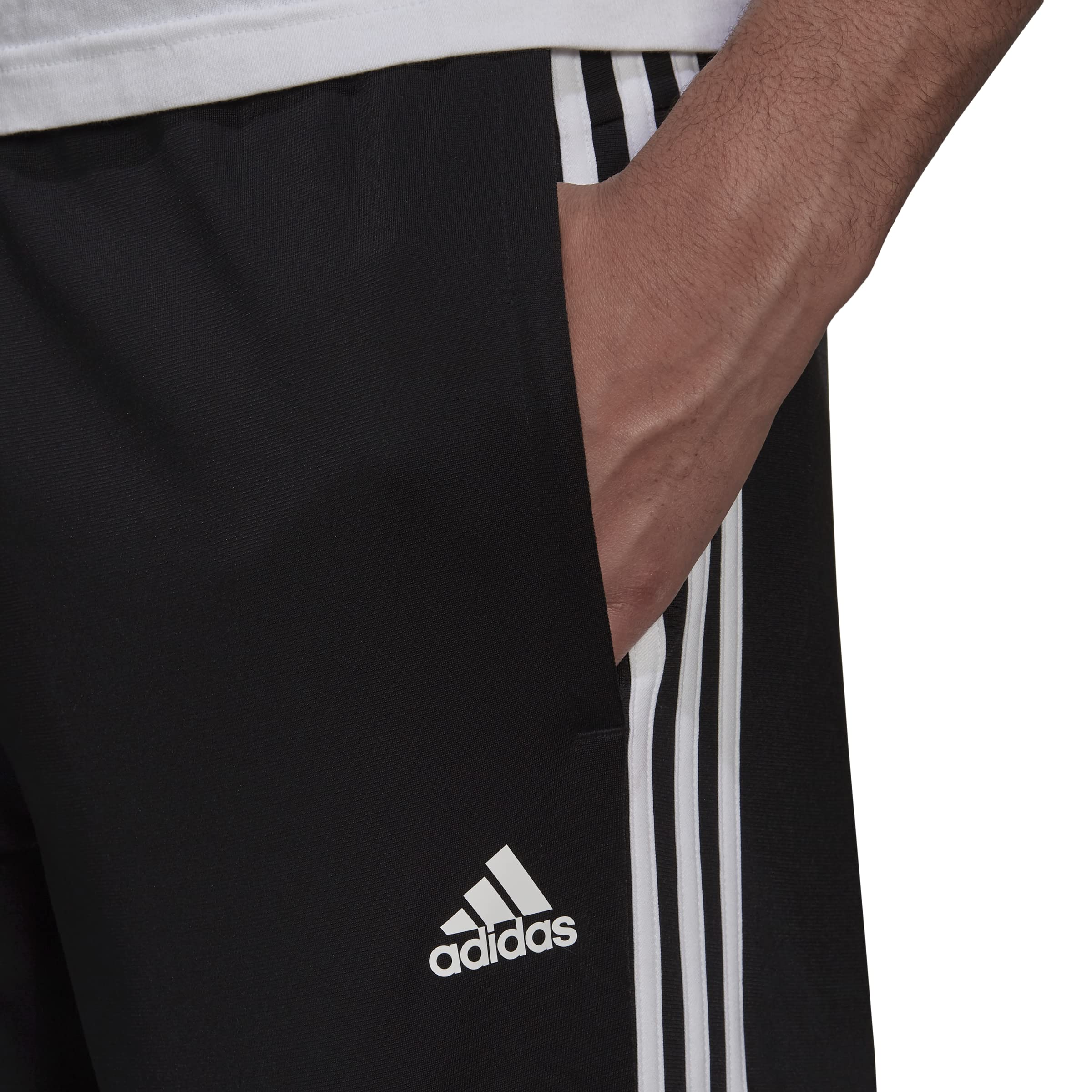 adidas Men's Big & Tall Essentials Warm-up Open Hem 3-Stripes Tracksuit Bottoms