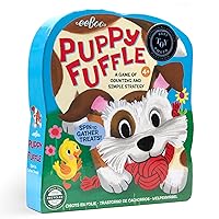 eeBoo: Puppy Fuffle - A Game of Counting & Simple Strategy, Kids Spinner Board Game, Collect Toys & Treats, Preschool, Ages 4+, 2-4 Players, 15-25 Min