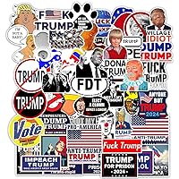Anti Trump Stickers (50Pcs Large Size) Gifts Merch Trump for Prison Nope Sticker for Laptop Water Bottle Phone Accessory Window Helmet Decor Teens Kids