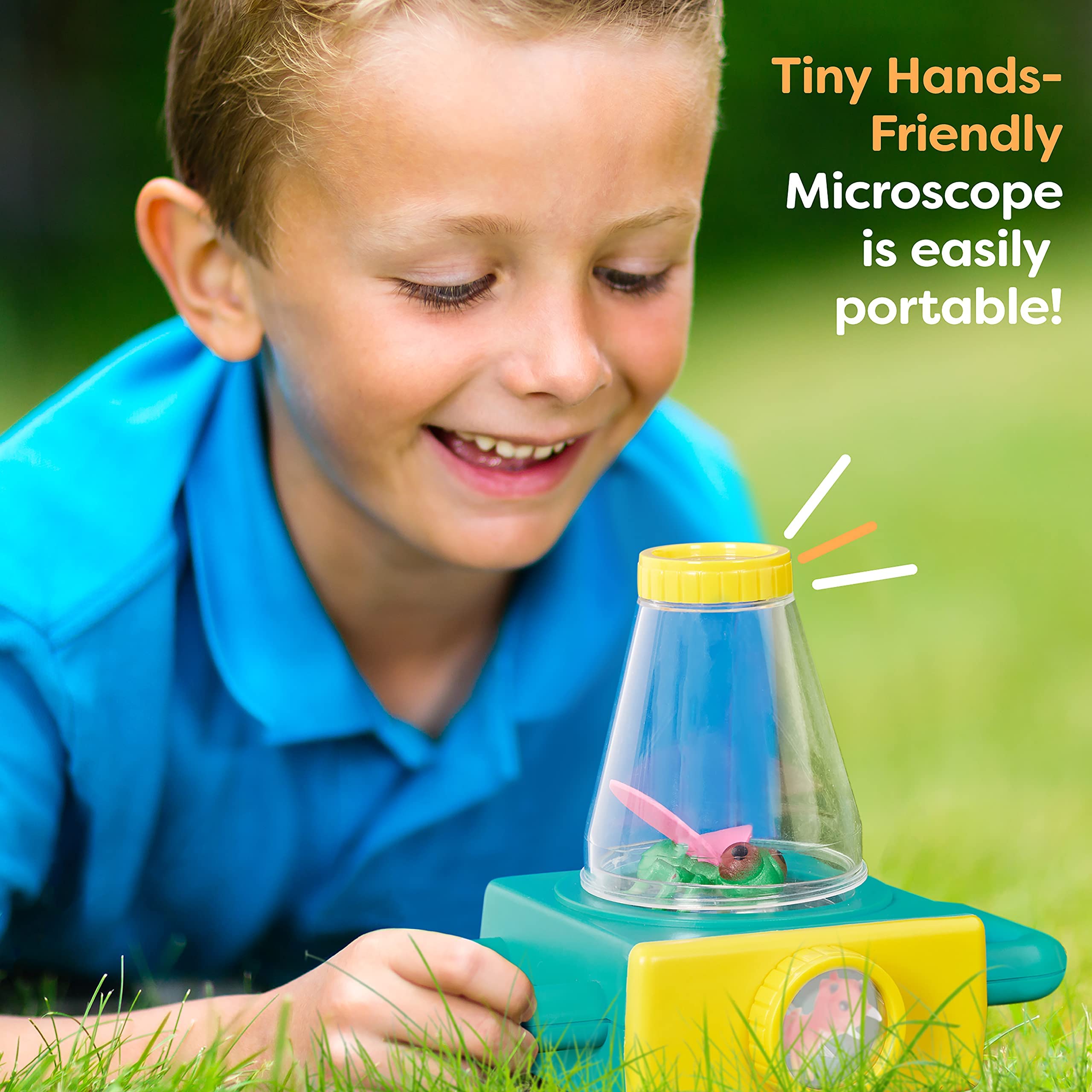 B. Toys- Double-Sided Microscope- Sports & Outdoor Microscope for Kids – Double-Sided Microscope – Science Toys – 3 Toy Bugs-Itty-Bitty Microscope- – 4 Years +