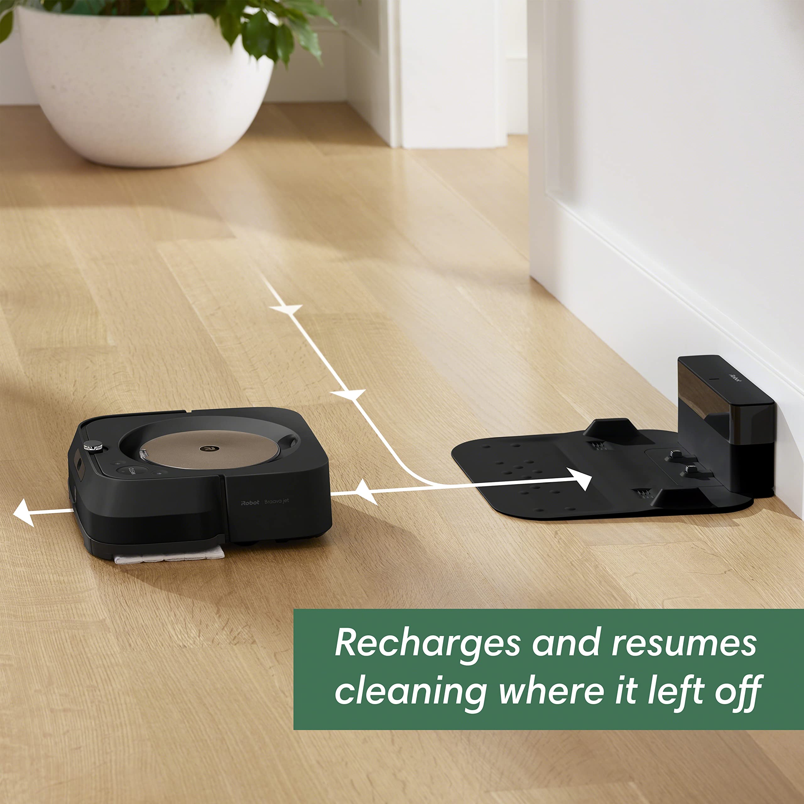 iRobot Braava Jet m6 (6012) Ultimate Robot Mop- Wi-Fi Connected, Precision Jet Spray, Smart Mapping, Works with Alexa, Ideal for Multiple Rooms, Recharges and Resumes, Black