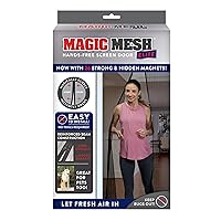 Magic Mesh Elite- More Durable Magnetic Screen Door, Reinforced Seam, Strong & Hidden Magnets- Keeps Bugs Out, Fits Single Doors up to 39